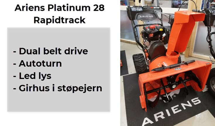 Ariens Platinum 28 Rapidtrack