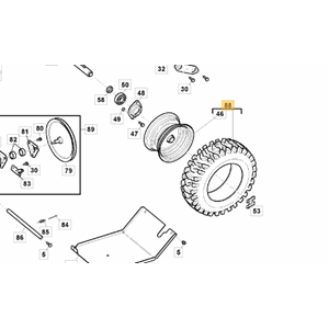 hjul kmpl venstre STIGA 4262 2018